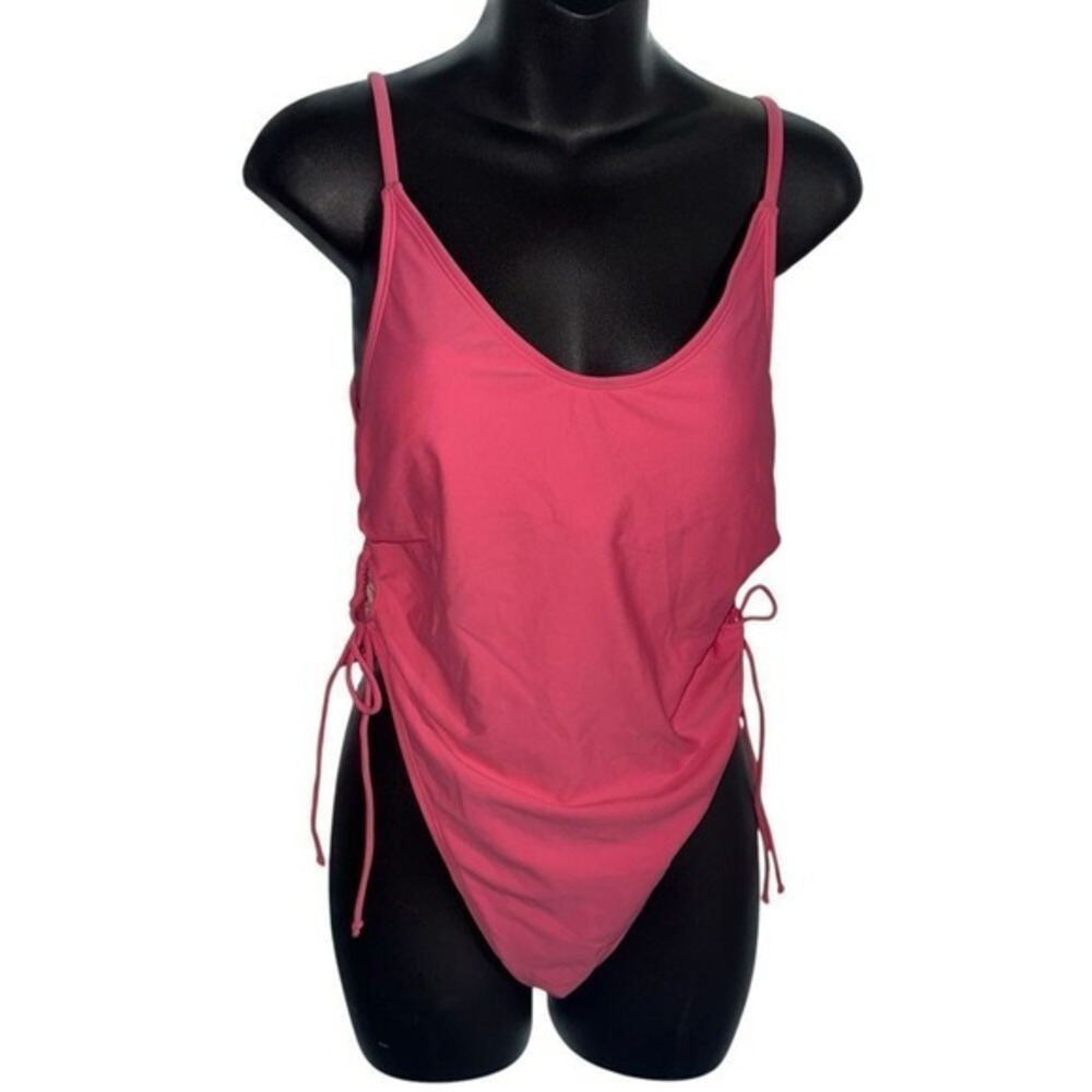 NEW WITH TAGS Cupshe Summer Glow Up Tunneled Tie Side Pink One Piece Swimsuit si